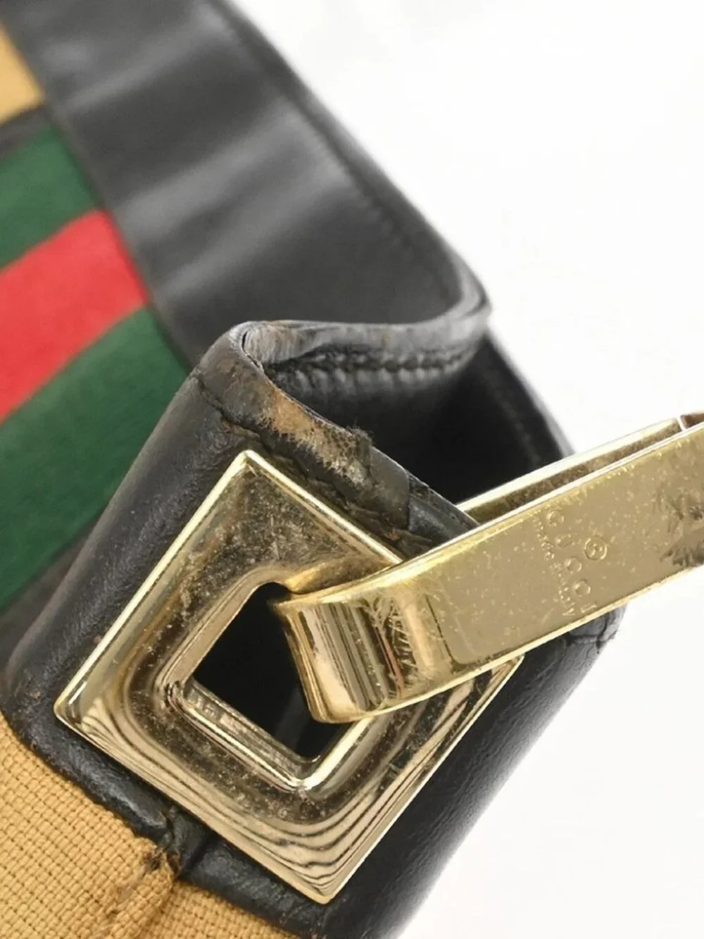 Gucci Beige Canvas Sherry Hand Bag 001